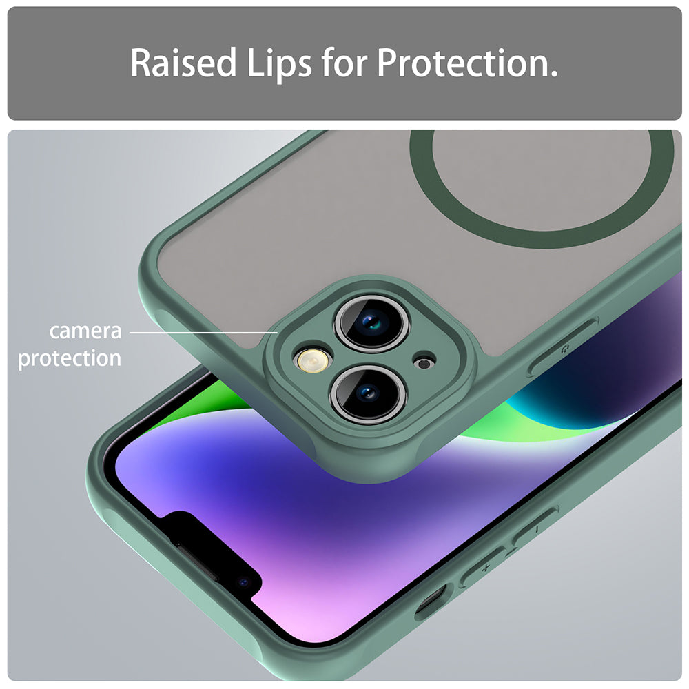 Funda MagSafe para Apple iPhone 13, Techsuit, HaloFrost II, Verde