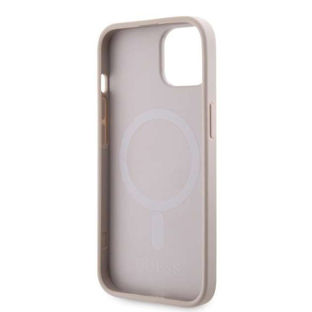 Funda MagSafe para Apple iPhone 14, Guess, GCube Stripes, Rosa