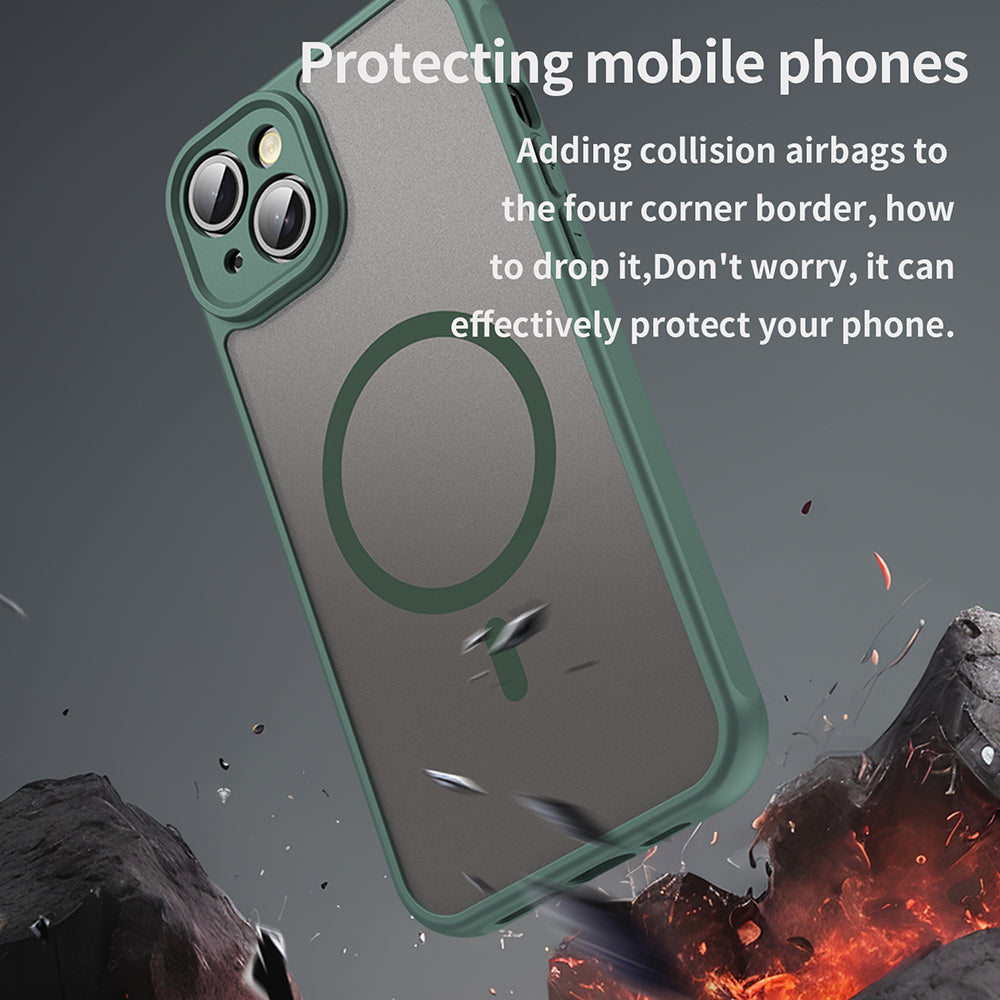 Funda MagSafe para Apple iPhone 14 Plus, Techsuit, HaloFrost II, Verde