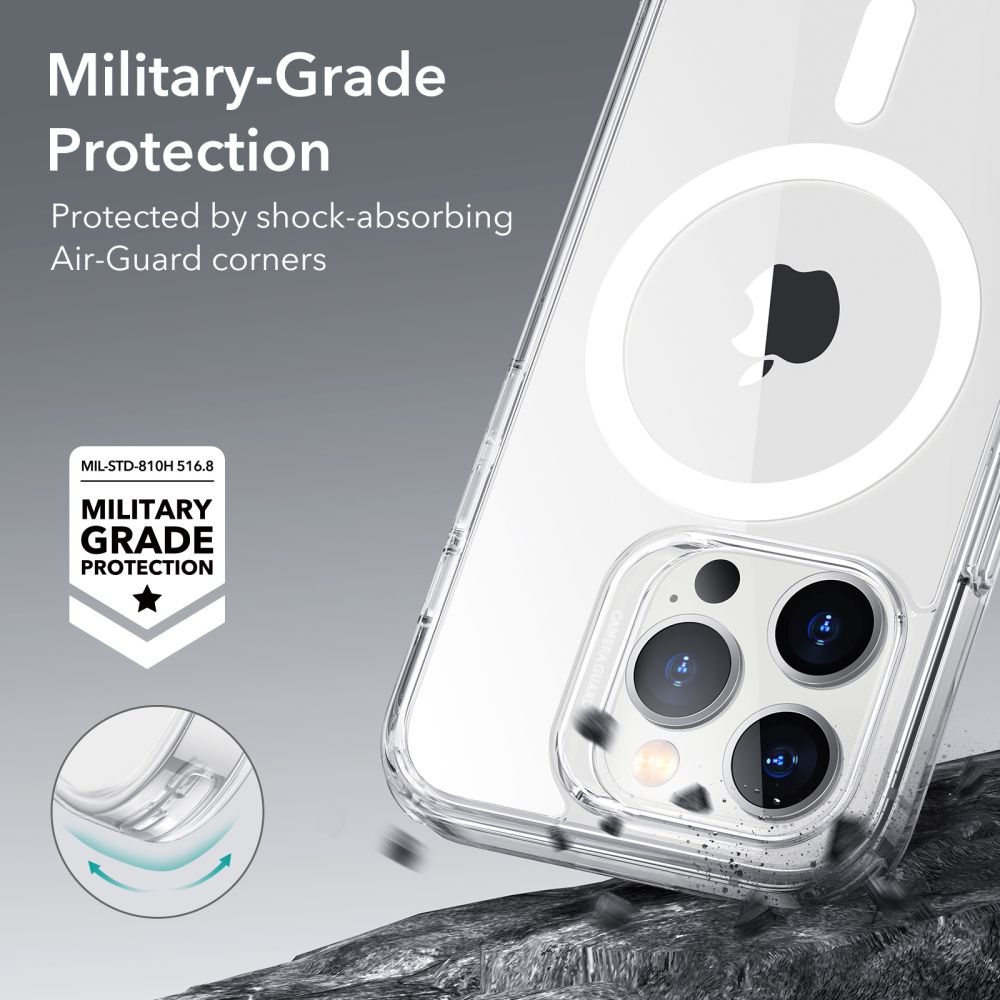 Funda MagSafe para Apple iPhone 14 Pro, ESR, Classic Hybrid, Transparente