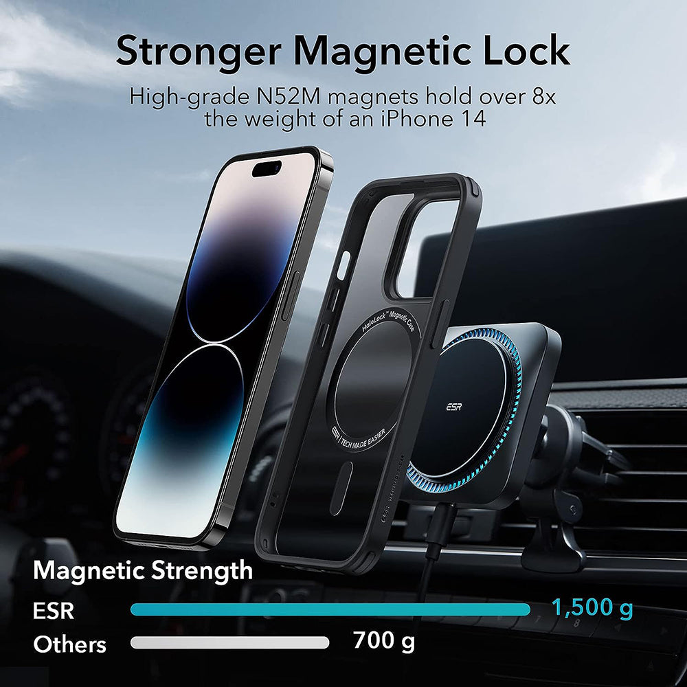 Funda MagSafe para Apple iPhone 14 Pro Max, ESR, Classic Hybrid, Negra Satinada