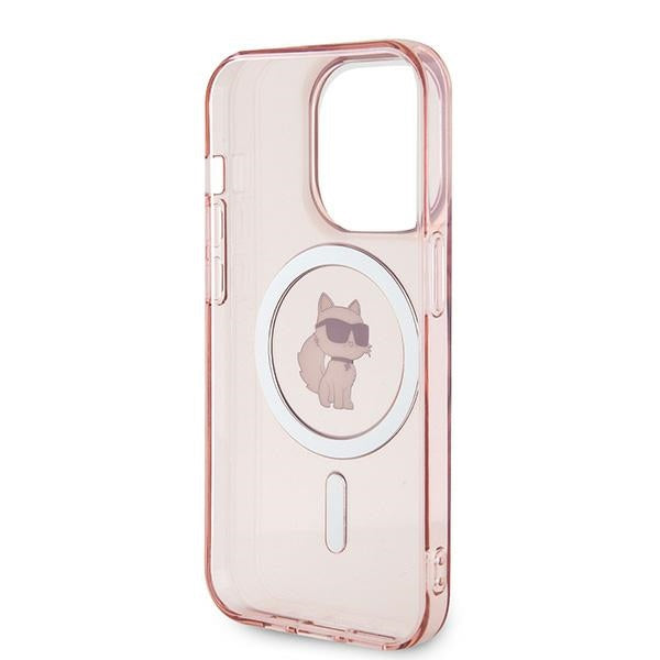 Funda MagSafe para Apple iPhone 14 Pro Max, Karl Lagerfeld, IML Choupette, Rosa.