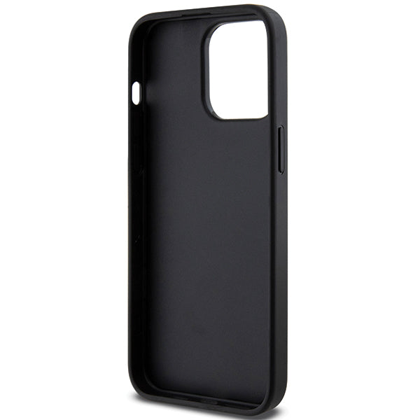Funda MagSafe para Apple iPhone 14 Pro Max, Karl Lagerfeld, Saffiano Gripstand Choupette, Negra