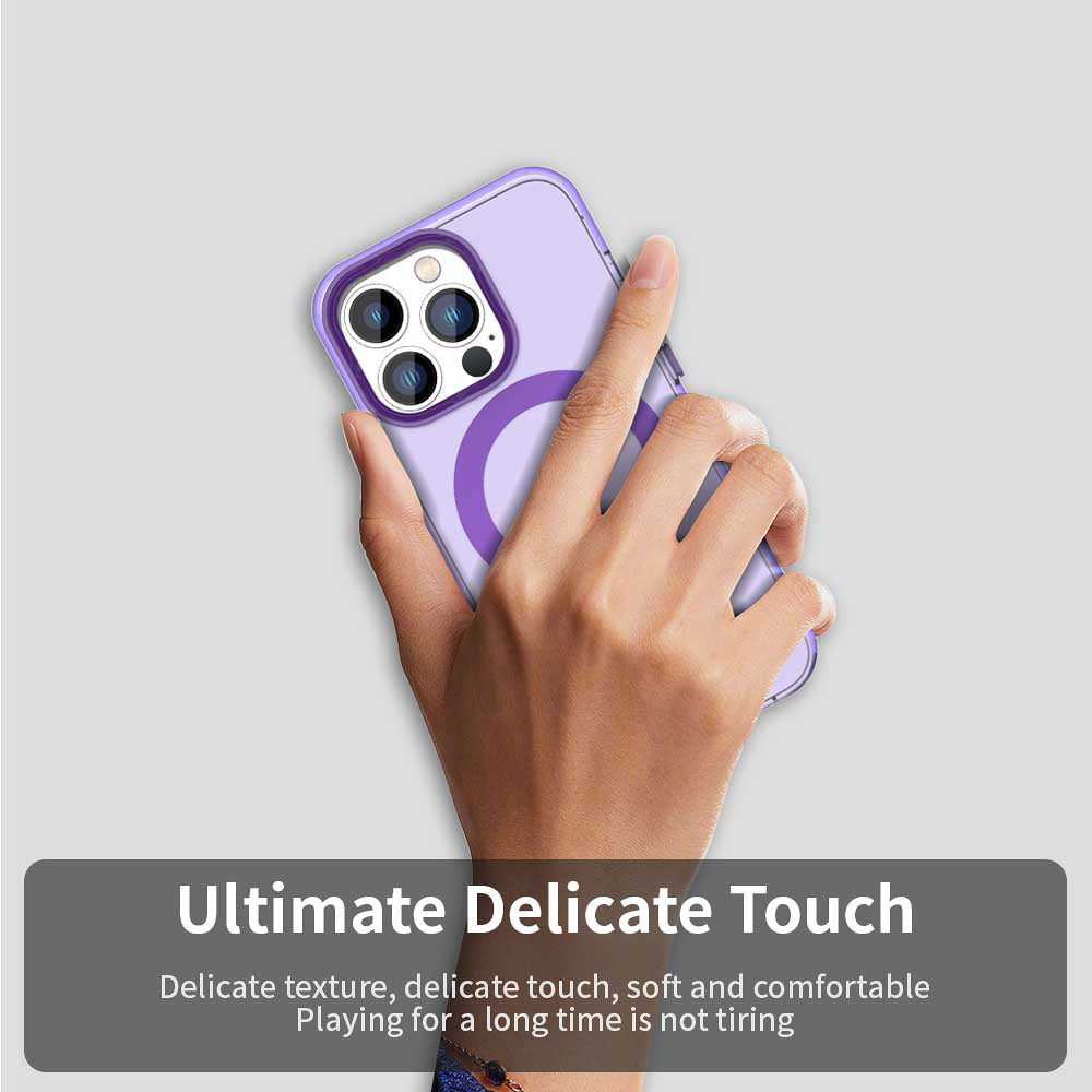 Funda MagSafe para Apple iPhone 14 Pro Max, Techsuit, CandyCase, Morado