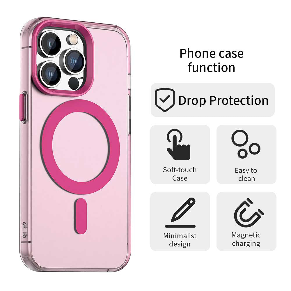 Funda MagSafe para Apple iPhone 14 Pro Max, Techsuit, CandyCase, Rosa