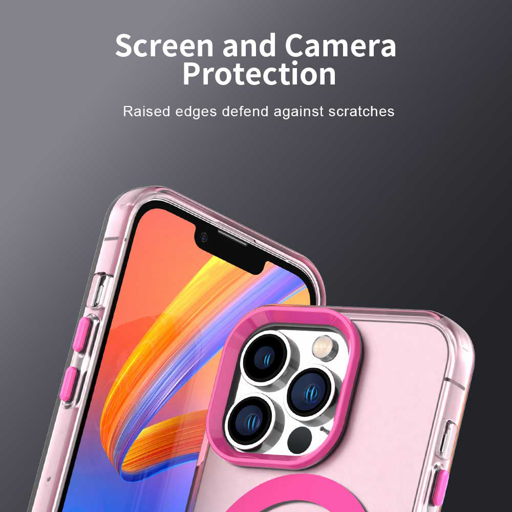 Funda MagSafe para Apple iPhone 14 Pro Max, Techsuit, CandyCase, Rosa