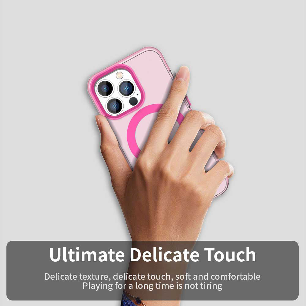 Funda MagSafe para Apple iPhone 14 Pro Max, Techsuit, CandyCase, Rosa