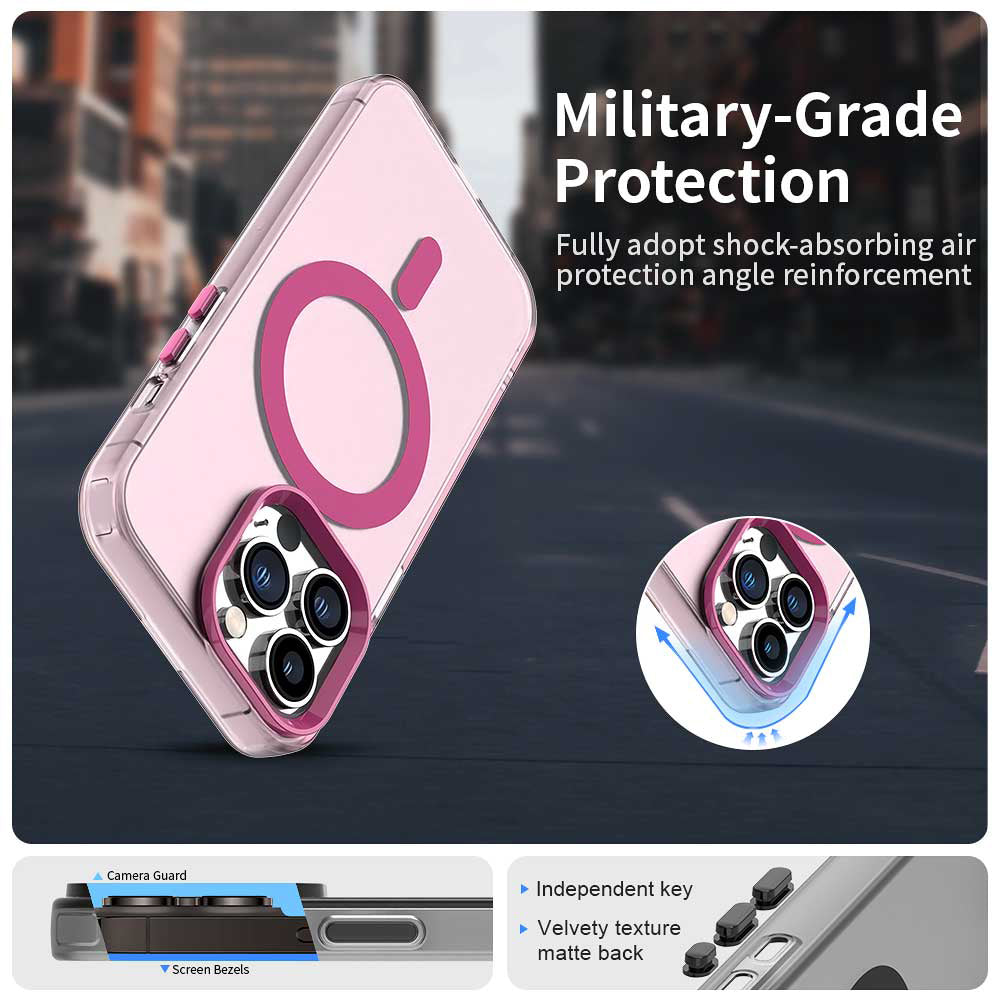 Funda MagSafe para Apple iPhone 14 Pro Max, Techsuit, CandyCase, Rosa