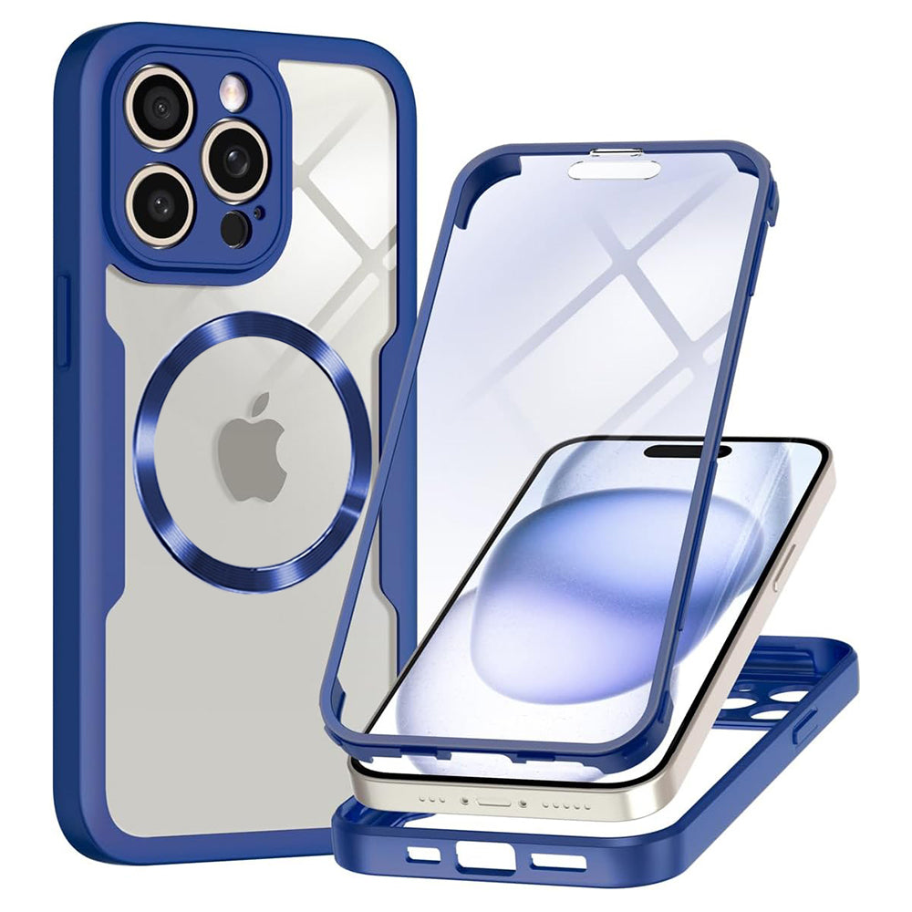 Funda MagSafe para Apple iPhone 14 Pro Max, Techsuit, ColorVerse 360, Azul