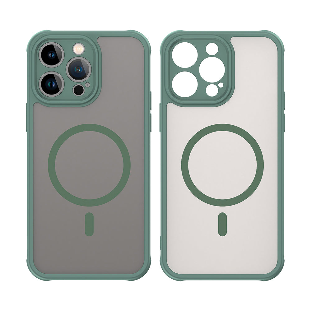 Funda MagSafe para Apple iPhone 14 Pro Max, Techsuit, HaloFrost II, Verde