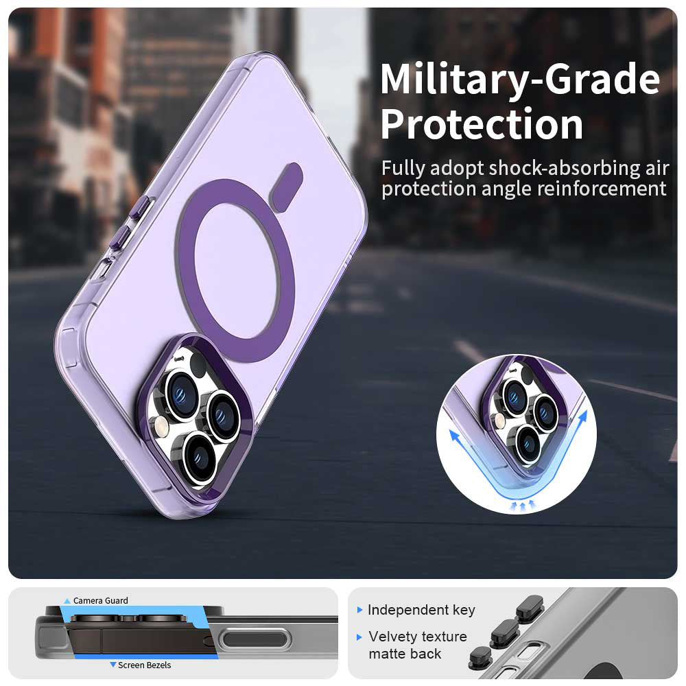 Funda MagSafe para Apple iPhone 14 Pro, Techsuit, CandyCase, Morado