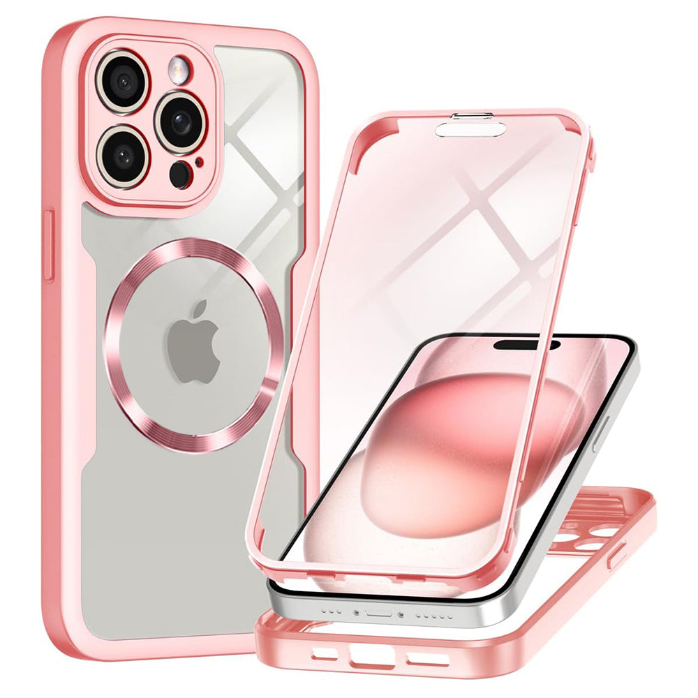 Funda MagSafe para Apple iPhone 14 Pro, Techsuit, ColorVerse 360, Rosa