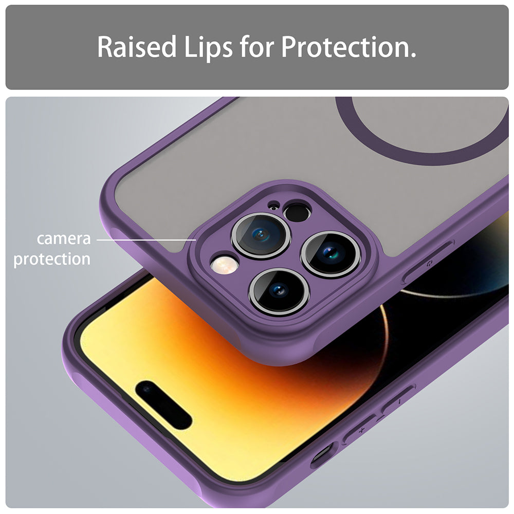 Funda MagSafe para Apple iPhone 14 Pro, Techsuit, HaloFrost II, Morado