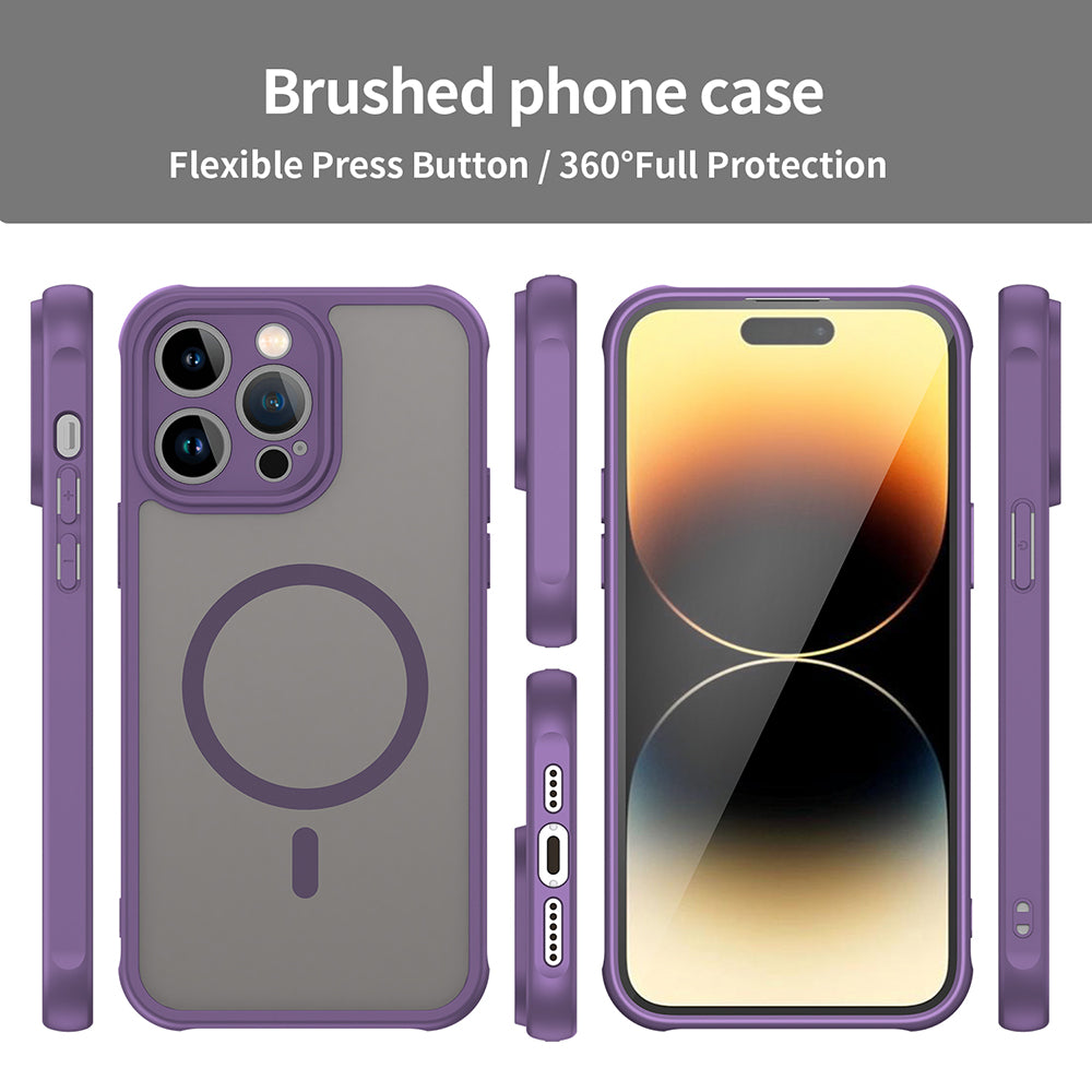 Funda MagSafe para Apple iPhone 14 Pro, Techsuit, HaloFrost II, Morado