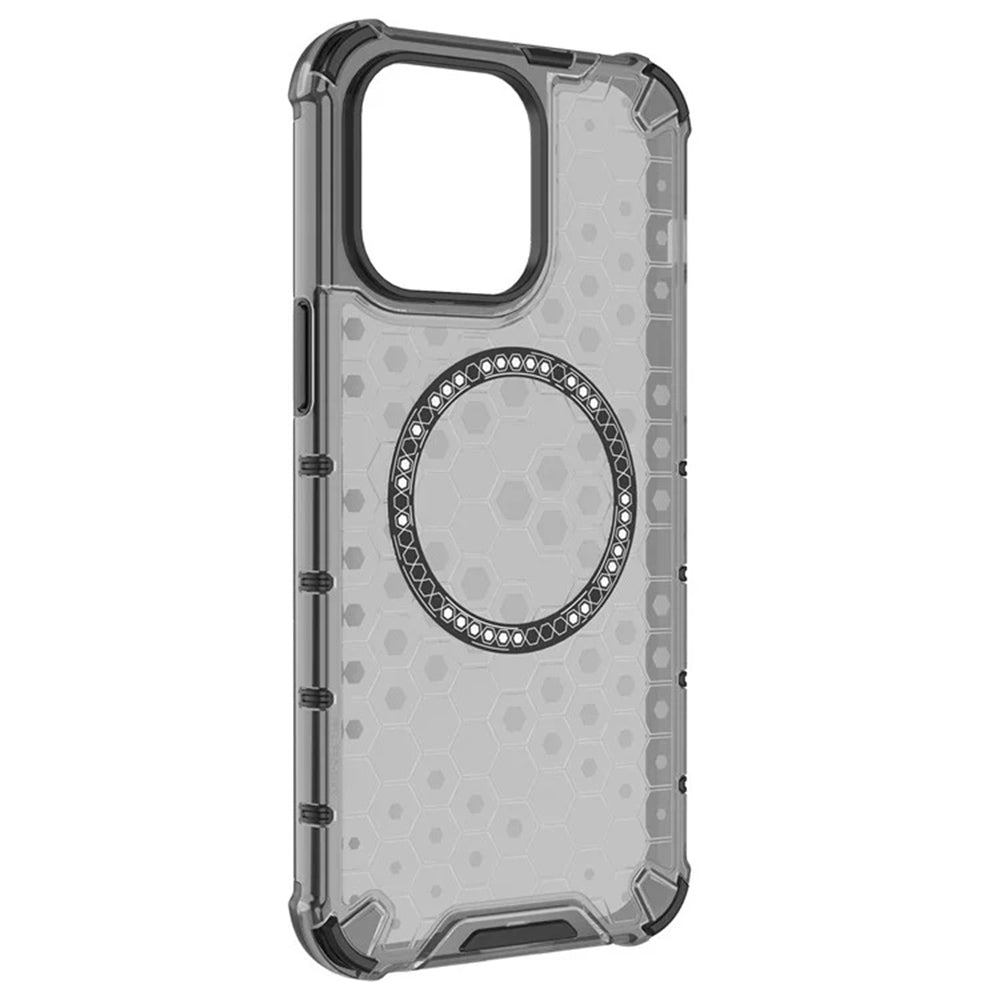 Funda MagSafe para Apple iPhone 14 Pro, Techsuit, HoneyComb Shield, Blanca