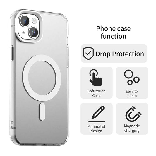 Funda MagSafe para Apple iPhone 14, Techsuit, CandyCase, Blanca