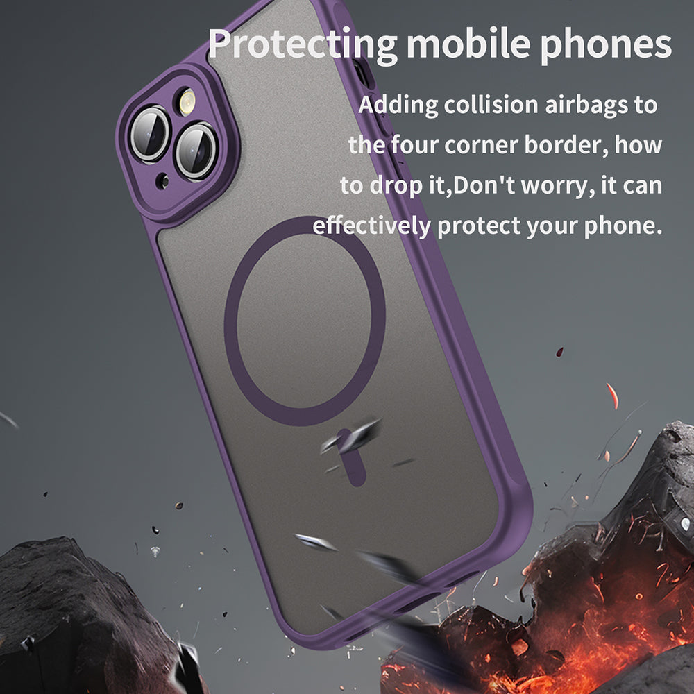 Funda MagSafe para Apple iPhone 14, Techsuit, HaloFrost II, Morado
