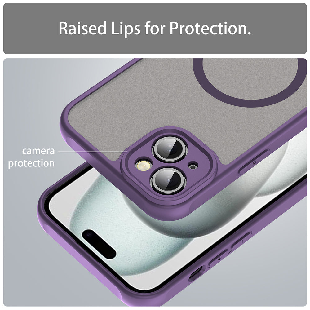 Funda MagSafe para Apple iPhone 14, Techsuit, HaloFrost II, Morado