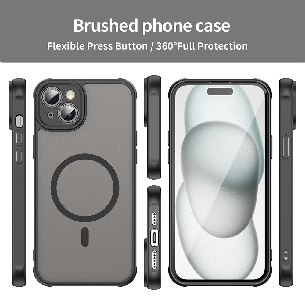 Funda MagSafe para Apple iPhone 14, Techsuit, HaloFrost II, Negra