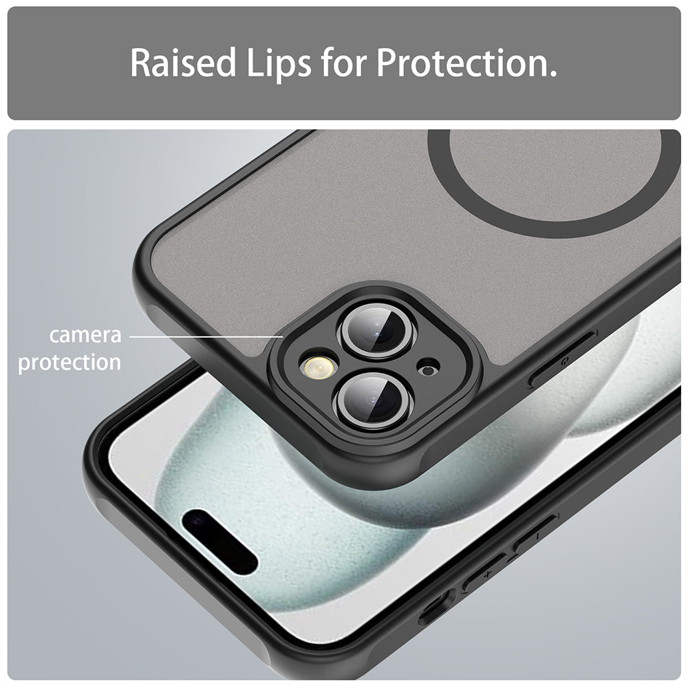 Funda MagSafe para Apple iPhone 14, Techsuit, HaloFrost II, Negra