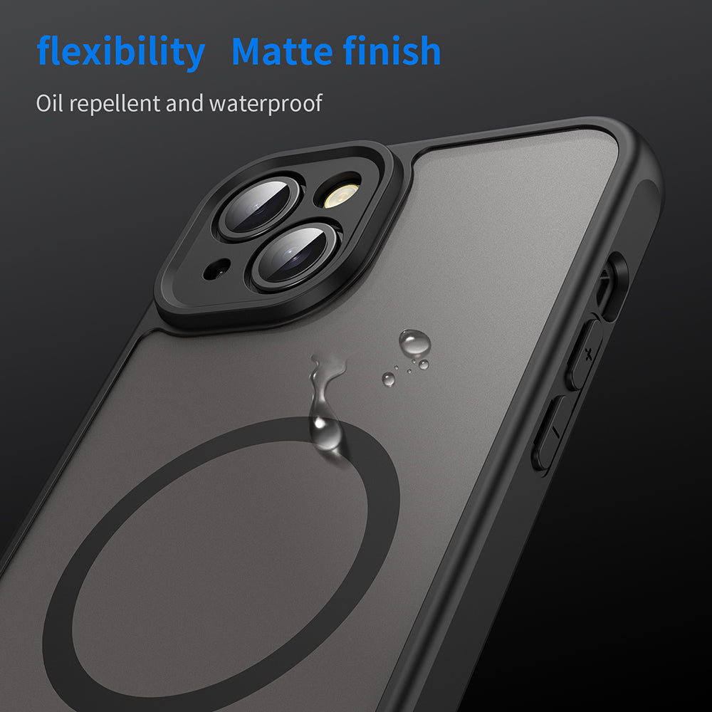 Funda MagSafe para Apple iPhone 14, Techsuit, HaloFrost II, Negra