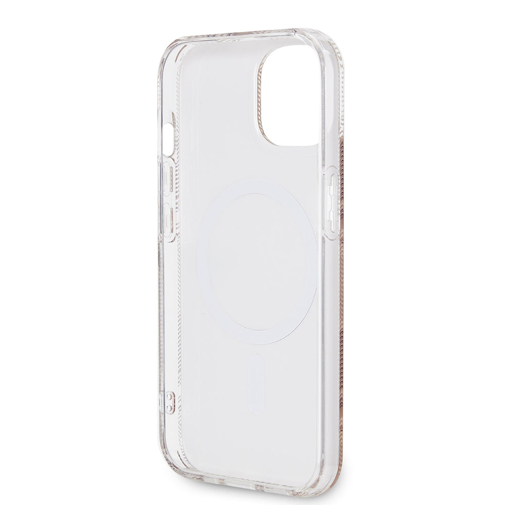 Funda MagSafe para Apple iPhone 15, Guess, IML Gcube, Marrón