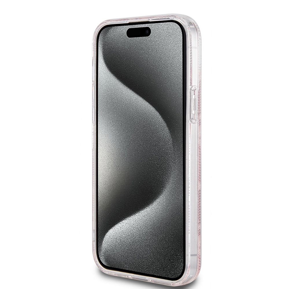 Funda MagSafe para Apple iPhone 15, Guess, IML Gcube, Rosa