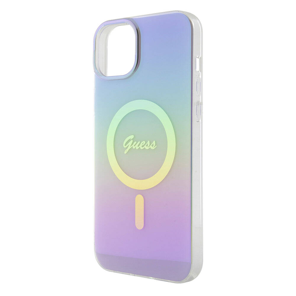 Funda MagSafe para Apple iPhone 15, Guess, IML Iridescente, Morado