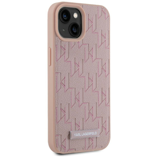 Funda MagSafe para Apple iPhone 15, Karl Lagerfeld, Hot Stamp, Rosa
