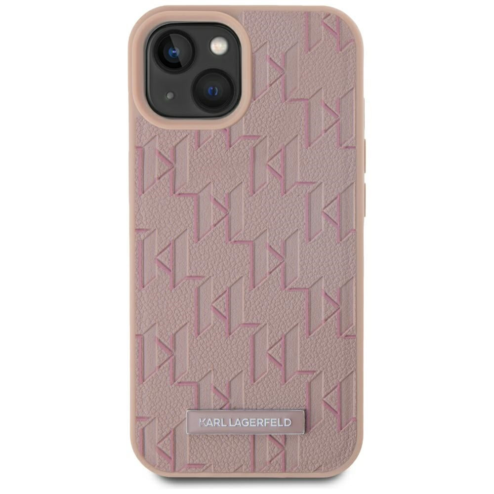 Funda MagSafe para Apple iPhone 15, Karl Lagerfeld, Hot Stamp, Rosa