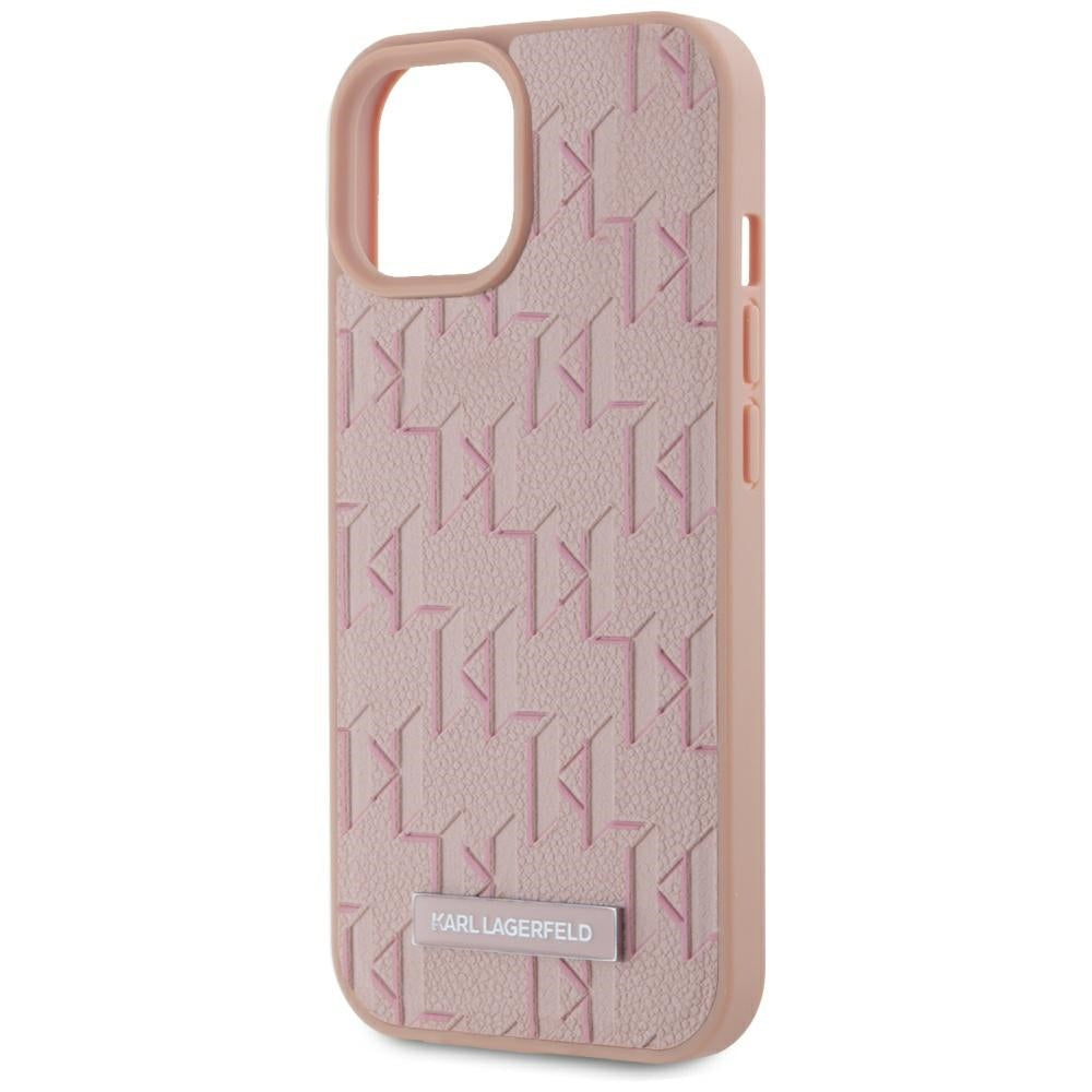 Funda MagSafe para Apple iPhone 15, Karl Lagerfeld, Hot Stamp, Rosa