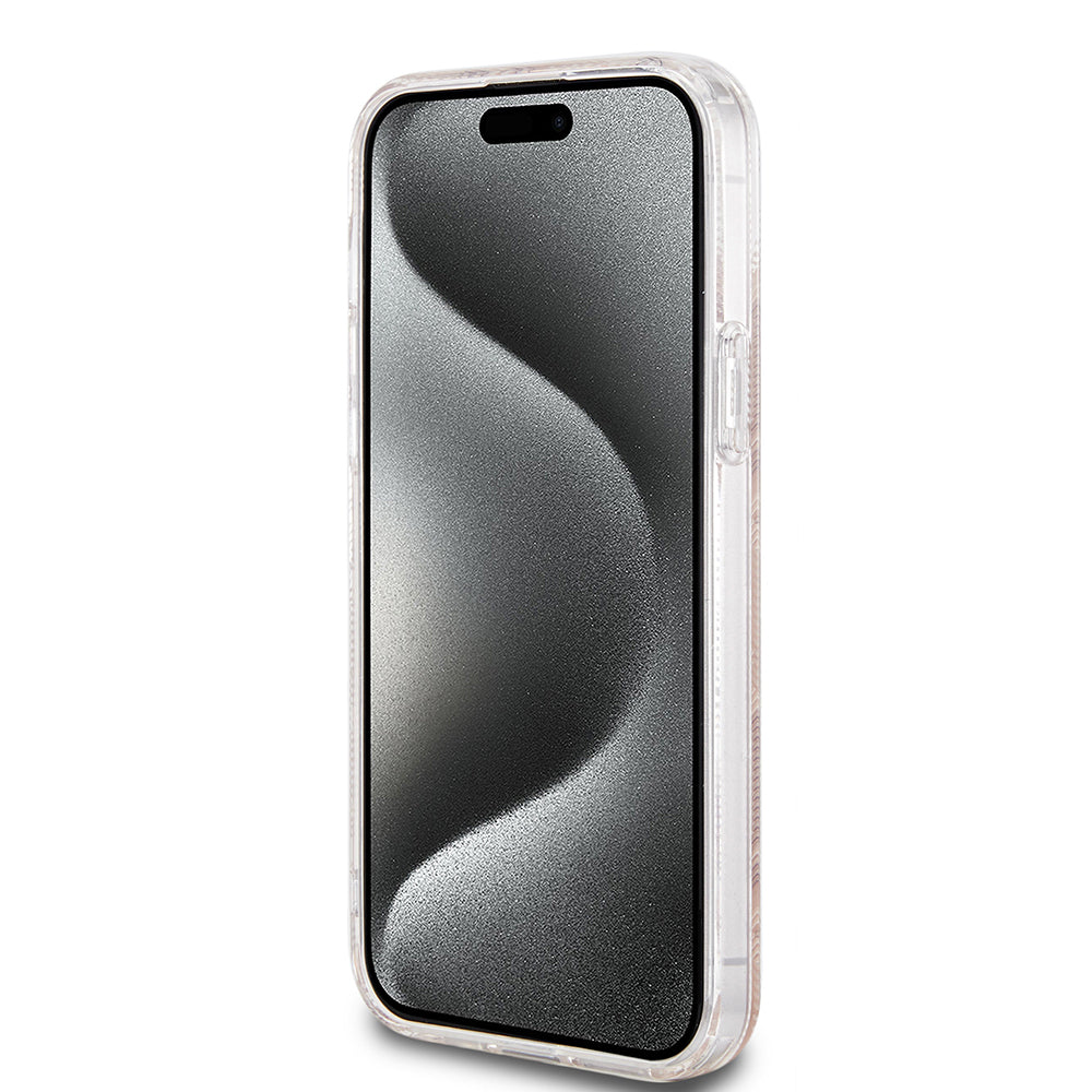 Funda MagSafe para Apple iPhone 15 Plus, Guess, IML Gcube, Marrón