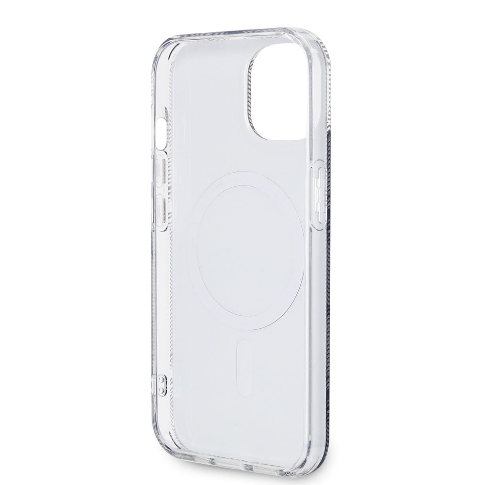 Funda MagSafe para Apple iPhone 15 Plus, Guess, IML Gcube, Negra