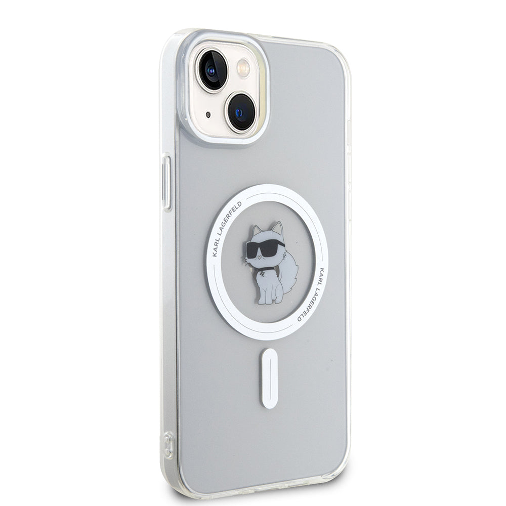 Funda MagSafe para Apple iPhone 15 Plus / 14 Plus, Karl Lagerfeld, IML Choupette, Transparente