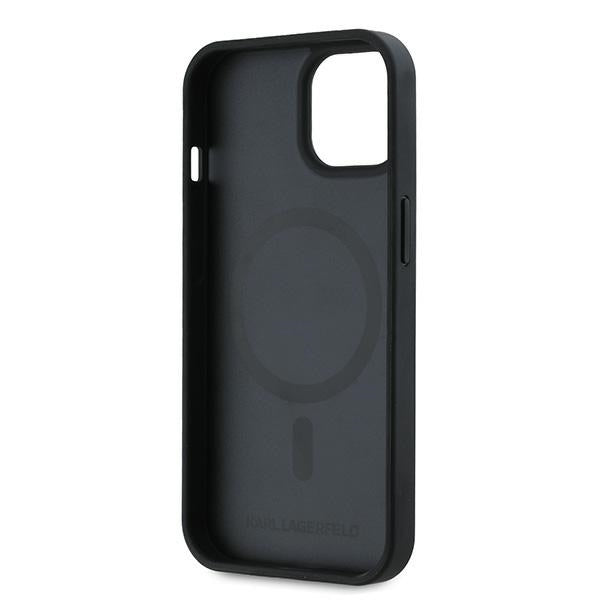 Funda MagSafe para Apple iPhone 15 Plus, Karl Lagerfeld, Karl's Head, Negra