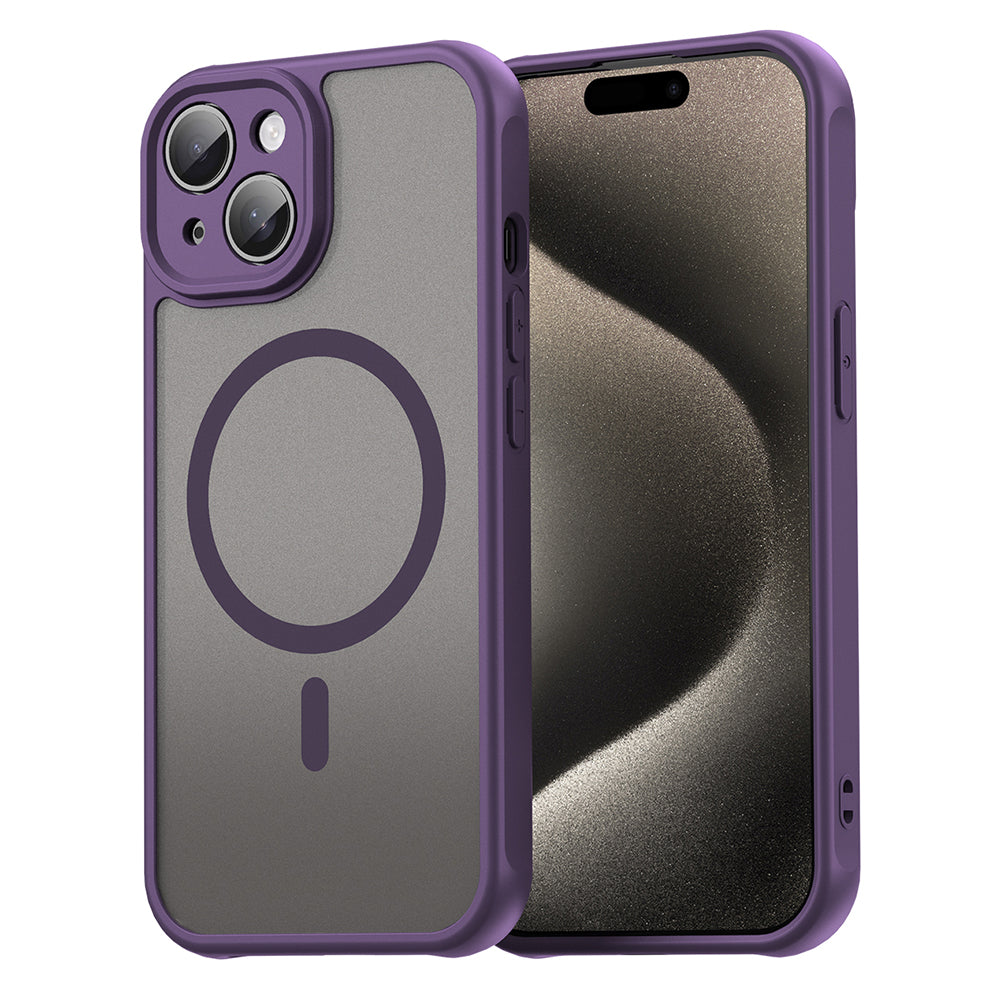 Funda MagSafe para Apple iPhone 15 Plus, Techsuit, HaloFrost II, Morado