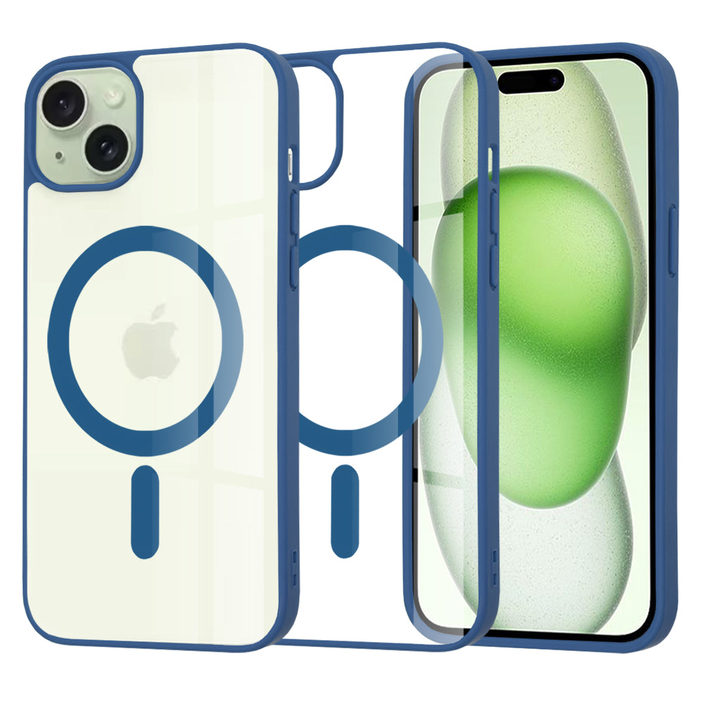 Funda MagSafe para Apple iPhone 15 Plus, Techsuit, Pro, Azul