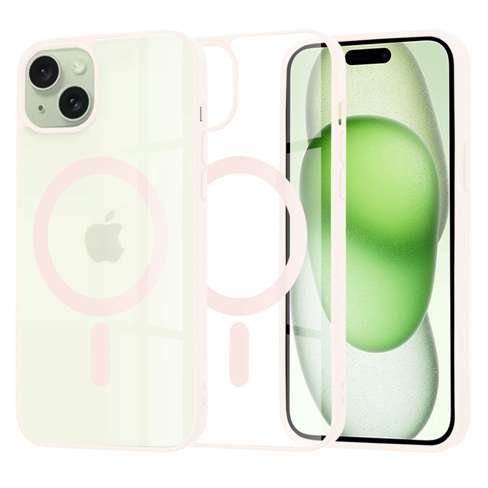 Funda MagSafe para Apple iPhone 15 Plus, Techsuit, Pro, Rosa