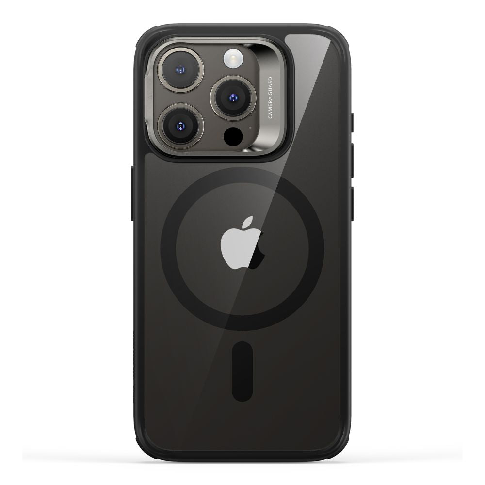 Funda MagSafe para Apple iPhone 15 Pro, ESR, Classic Hybrid Kickstand, Negra Transparente
