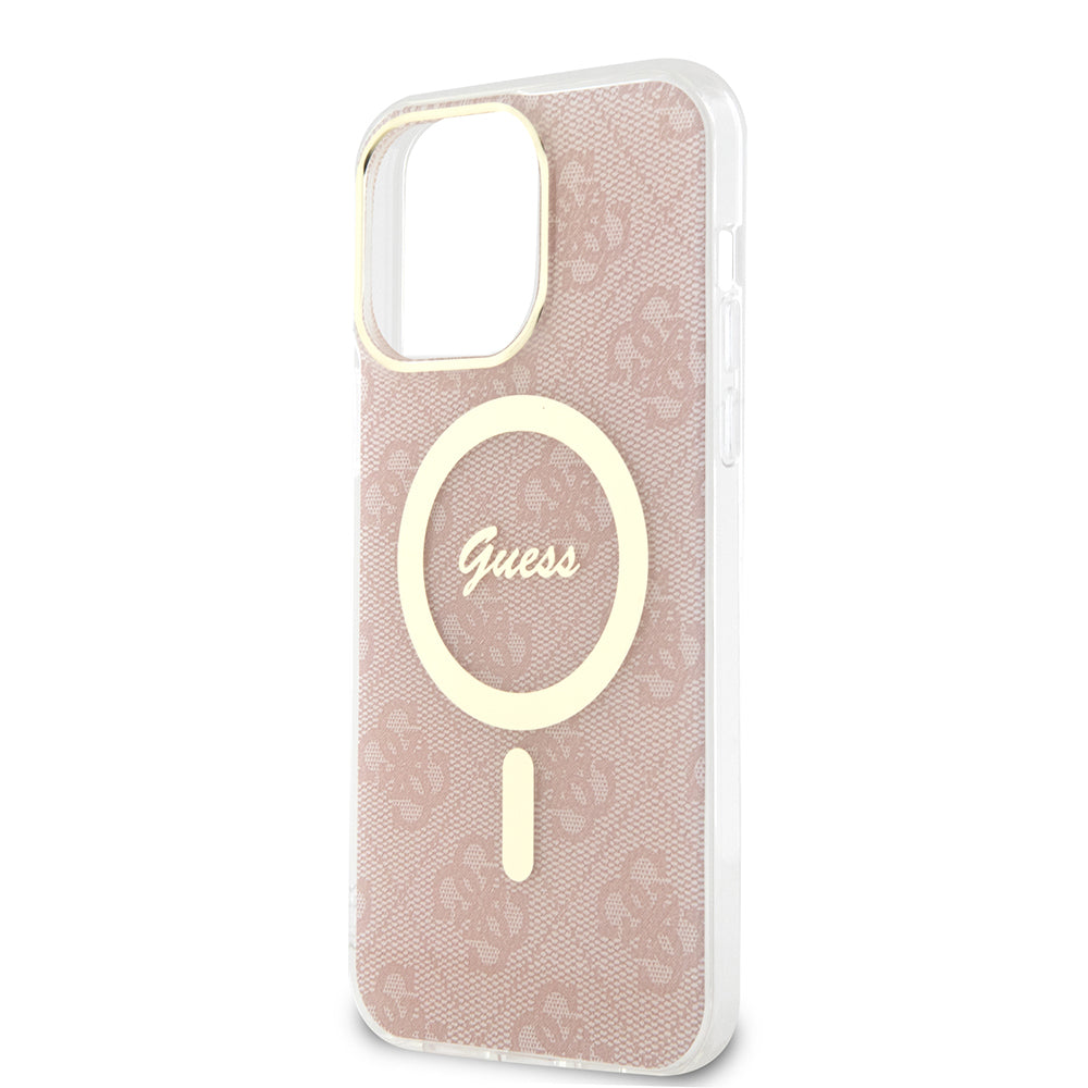 Funda MagSafe para Apple iPhone 15 Pro, Guess, IML 4G, Rosa