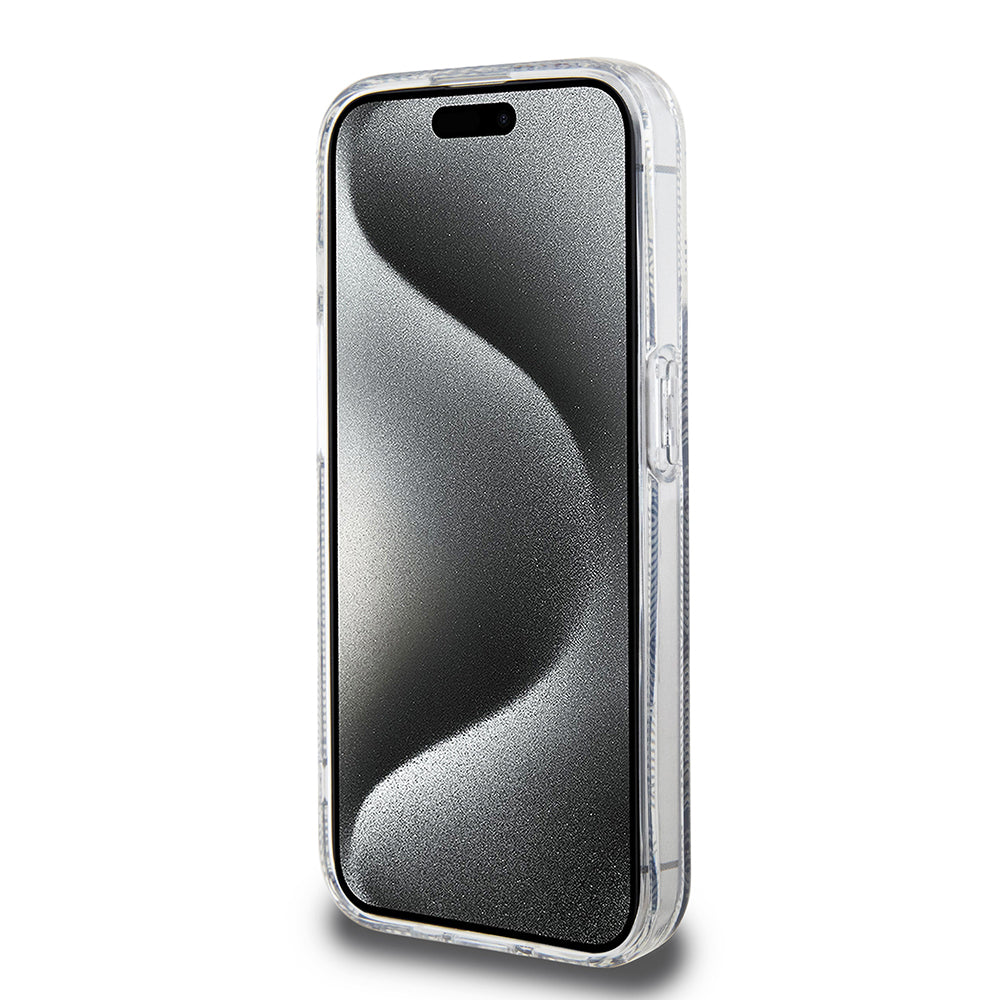 Funda MagSafe para Apple iPhone 15 Pro, Guess, IML Gcube, Negra