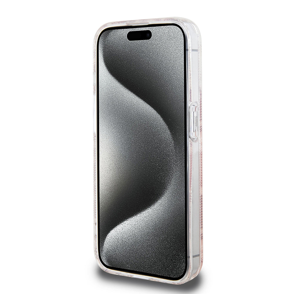 Funda MagSafe para Apple iPhone 15 Pro, Guess, IML Gcube, Rosa