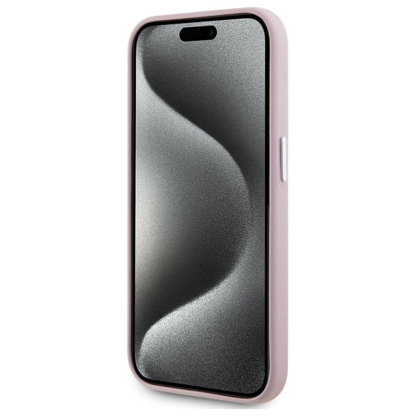 Funda MagSafe para Apple iPhone 15 Pro, Karl Lagerfeld, FW Metal Plate, Rosa