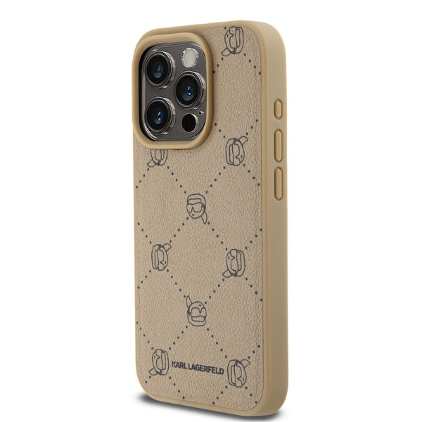 Funda MagSafe para Apple iPhone 15 Pro, Karl Lagerfeld, Karl's Head, Beige
