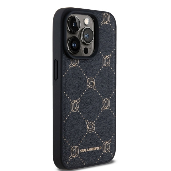 Funda MagSafe para Apple iPhone 15 Pro, Karl Lagerfeld, Karl's Head, Negra