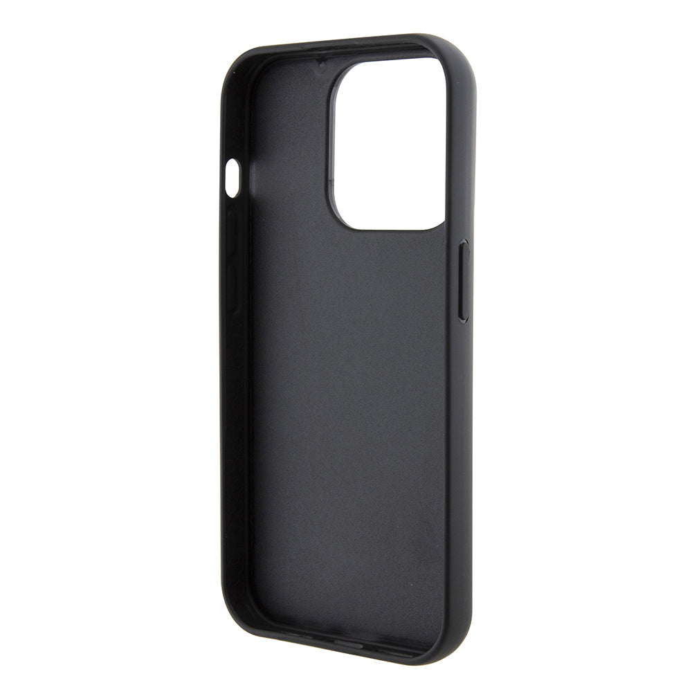 Funda MagSafe para Apple iPhone 15 Pro, Karl Lagerfeld, Saffiano Gripstand Choupette, Negra