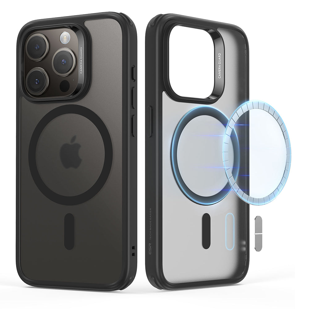 Funda MagSafe para Apple iPhone 15 Pro Max, ESR, Classic Hybrid, Negra Satinada