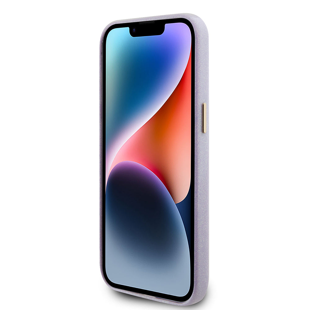 Funda MagSafe para Apple iPhone 15 Pro Max, Guess, Glitter Full Wrapped, Morado GUHCP15XPGMCSL