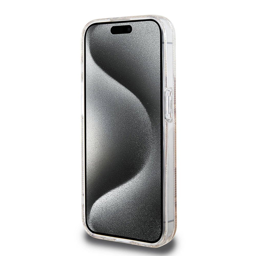 Funda MagSafe para Apple iPhone 15 Pro Max, Guess, IML Gcube, Marrón