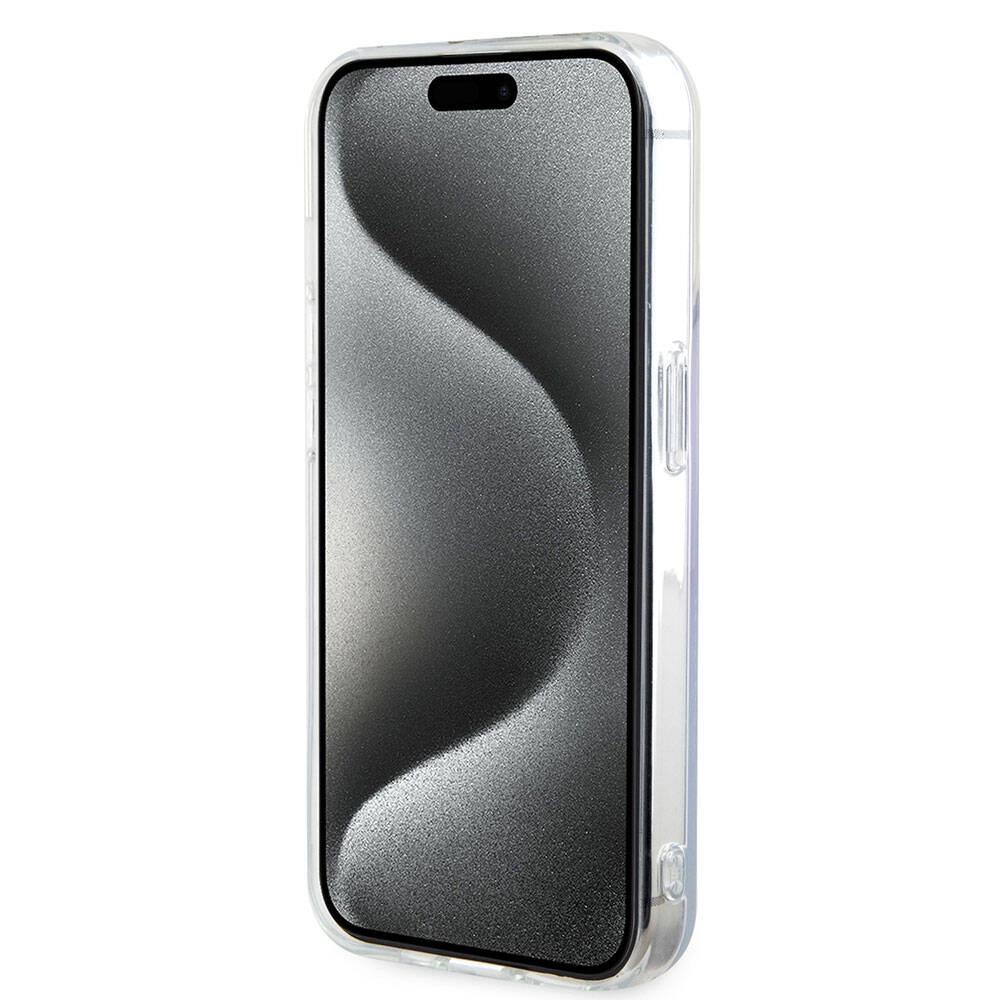 Funda MagSafe para Apple iPhone 15 Pro Max, Guess, IML Iridescente, Morado